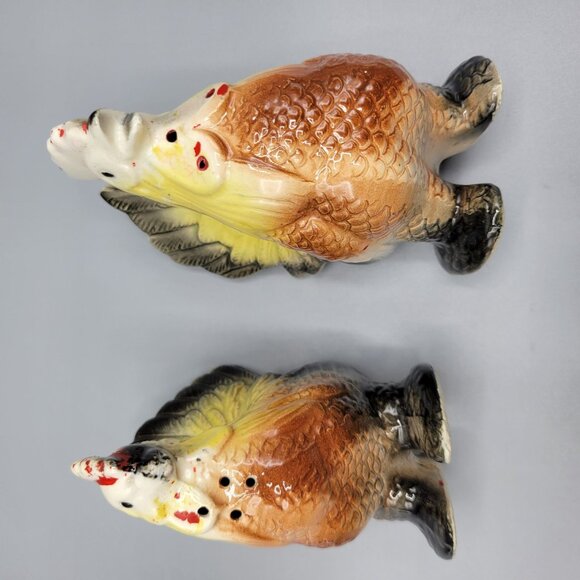 Vintage Rooster & Hen Ceramic Salt & Pepper Shakers Hand Painted Japan Farmhouse - Picture 11 of 12